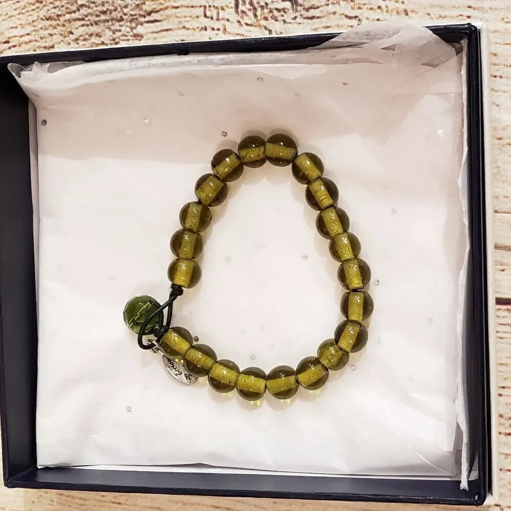 3 for $25 Elizabeth Erica Green Beaded Bracelet